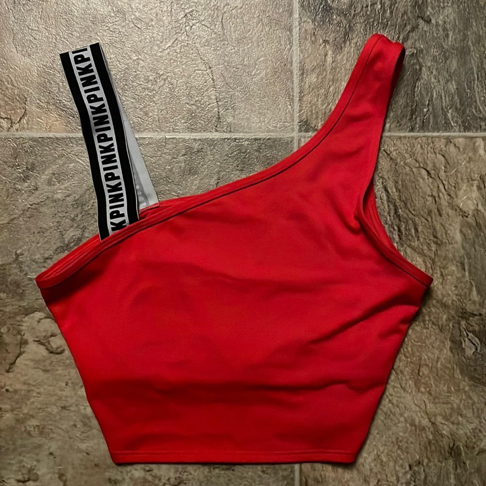 Pink sports bra